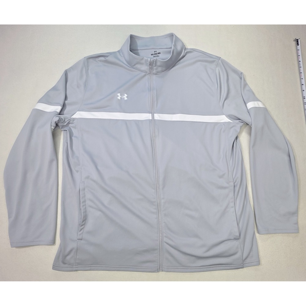 Under Armour Jacket Mens 4XL‎ Gray LIMITED USE Lightweight Warm Up Full Zip